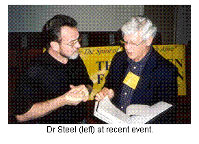 Text Box:  
Dr Steel (left) at recent event.
